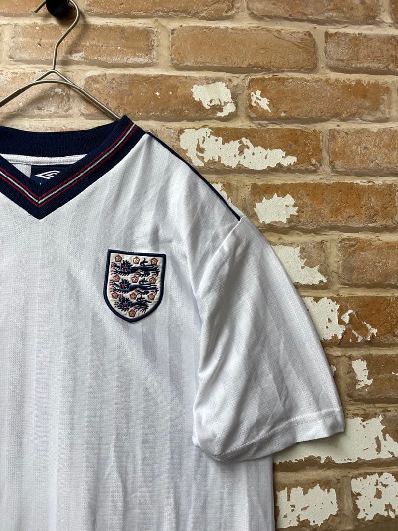 90s UMBRO アンブロ　イングランド代表　ユニフォーム　サッカーシャツ　白