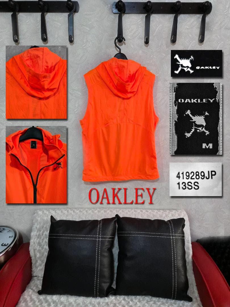 OAKLEY フード付きオレンジベスト Mサイズ