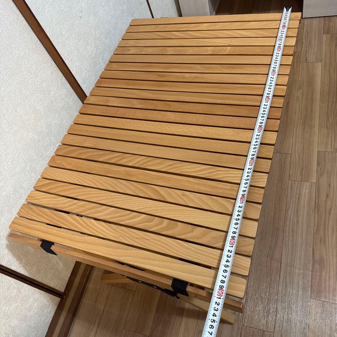 折りたたみテーブル 自然な木の仕上げ