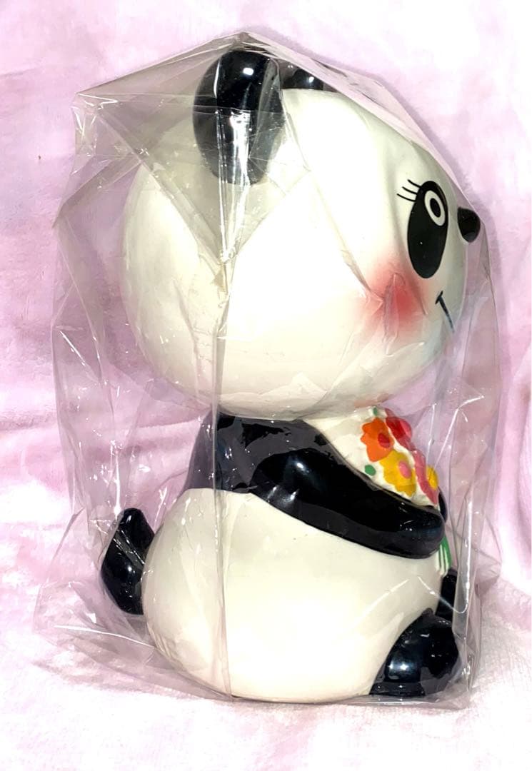 昭和レトロ RUNE パンダ 置物 陶器製 貯金箱 内藤ルネ