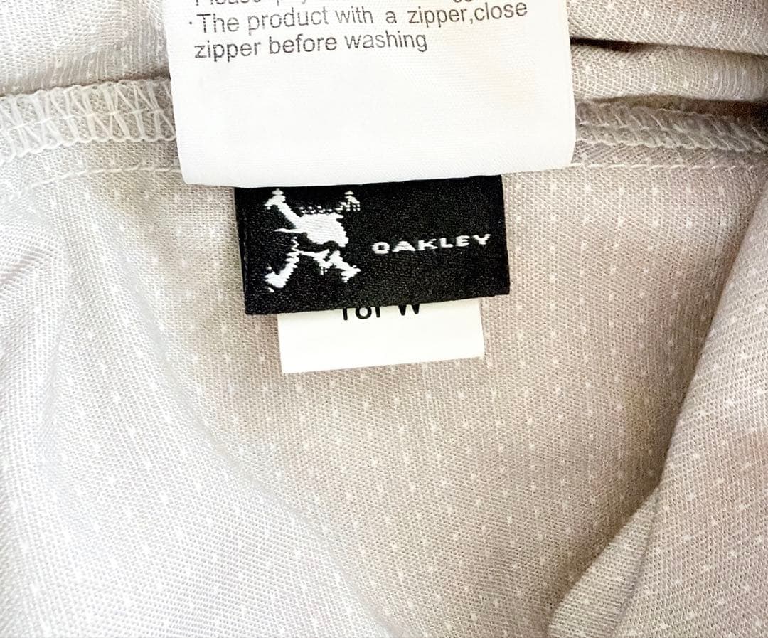 OAKLEY GOLF 長袖 襟シャツ グレー M おしゃれ かっこいい