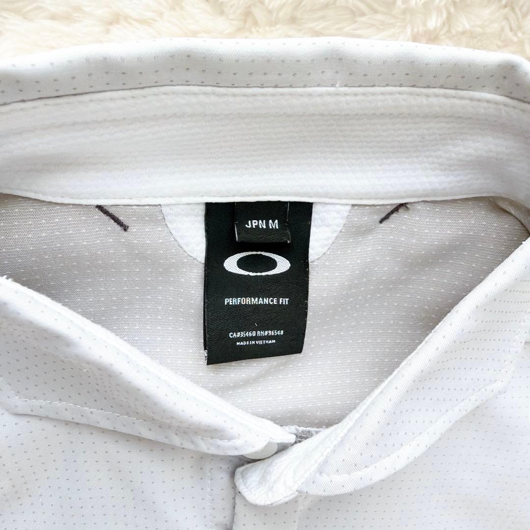 OAKLEY GOLF 長袖 襟シャツ グレー M おしゃれ かっこいい