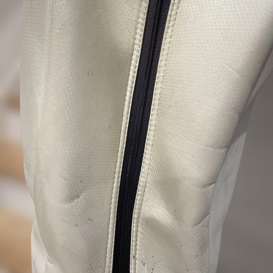 中古キャディバッグ アディダス adidas ホワイト/レッド フードカバーつき