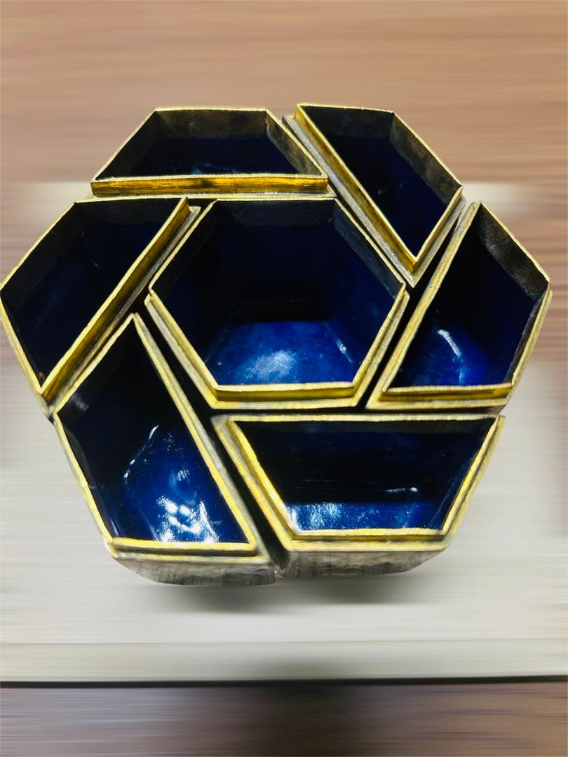 【希少品】中国美術 七宝焼 絵付 アンティーク 古美術 骨董 人物画 六角形