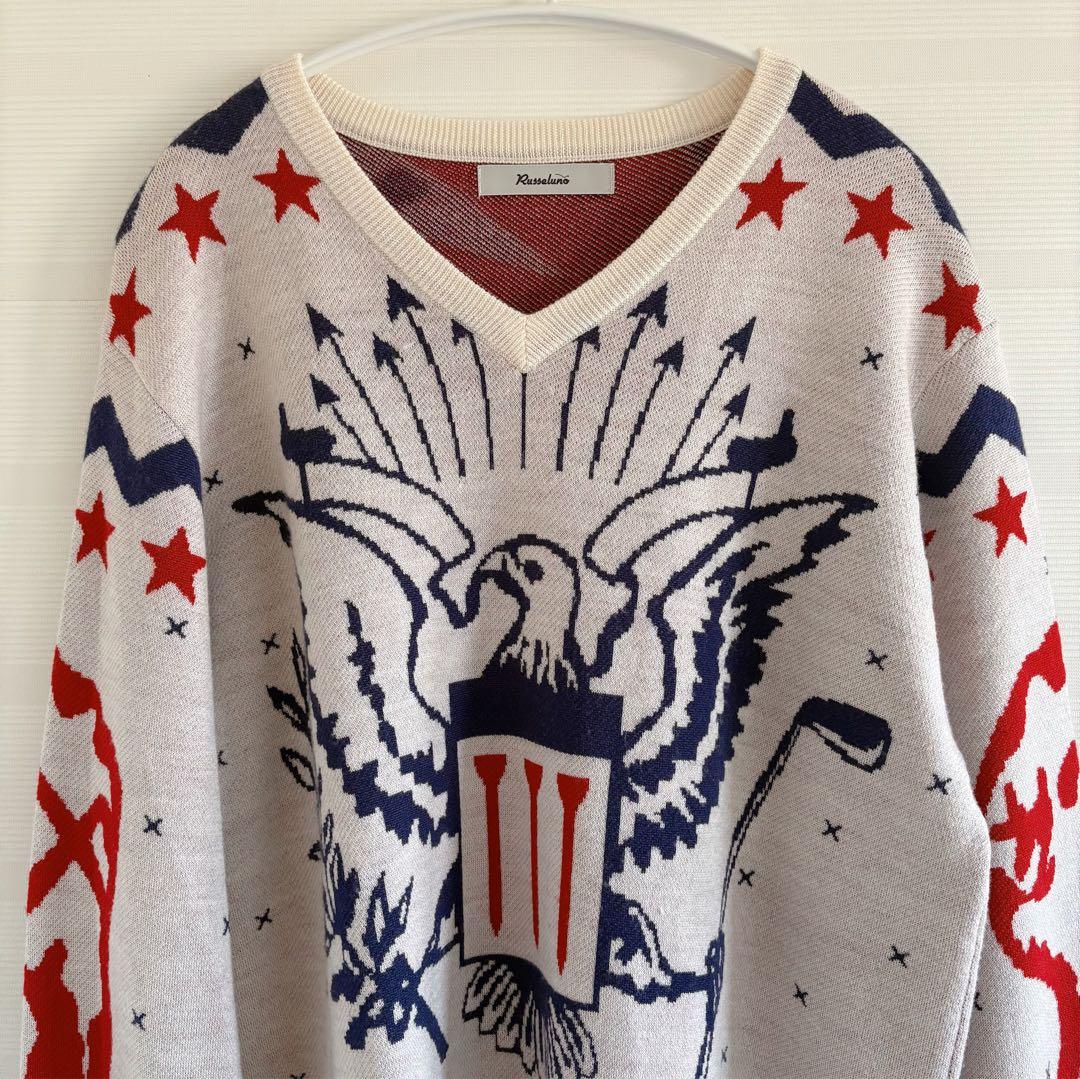【美品】RUSSELUNO ラッセルノ　Ｖネックセーター