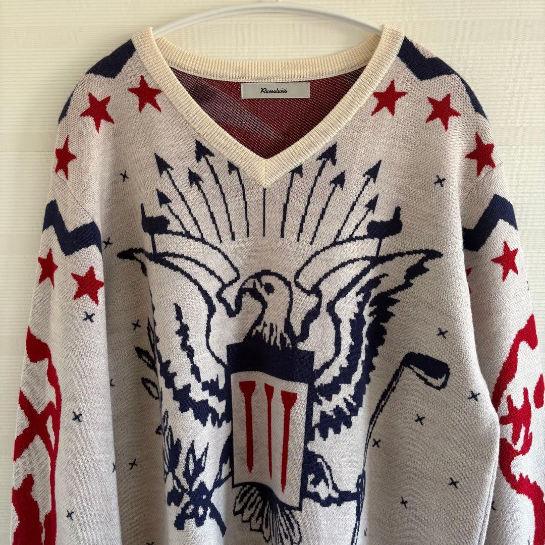 【美品】RUSSELUNO ラッセルノ　Ｖネックセーター