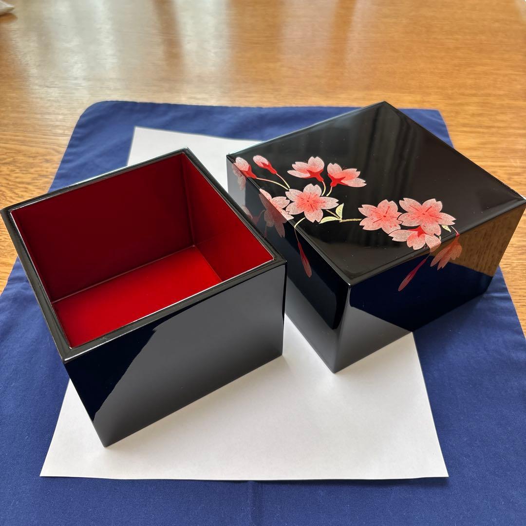 東京都伝統工芸士【大上博】作 江戸漆器 飾箱 花