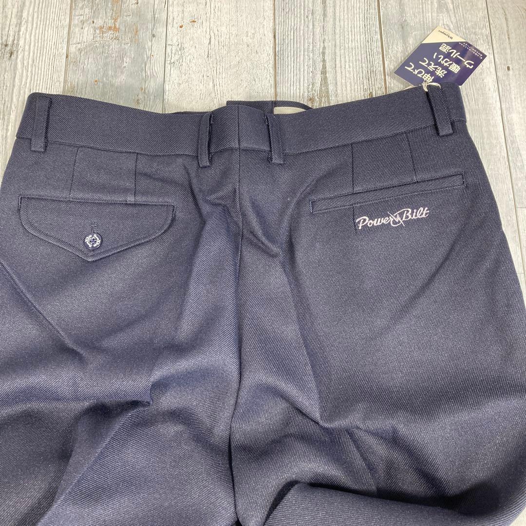 PowerBilt 新品ゴルフパンツ メンズ ウール混 ネイビー 新品 タグ付き