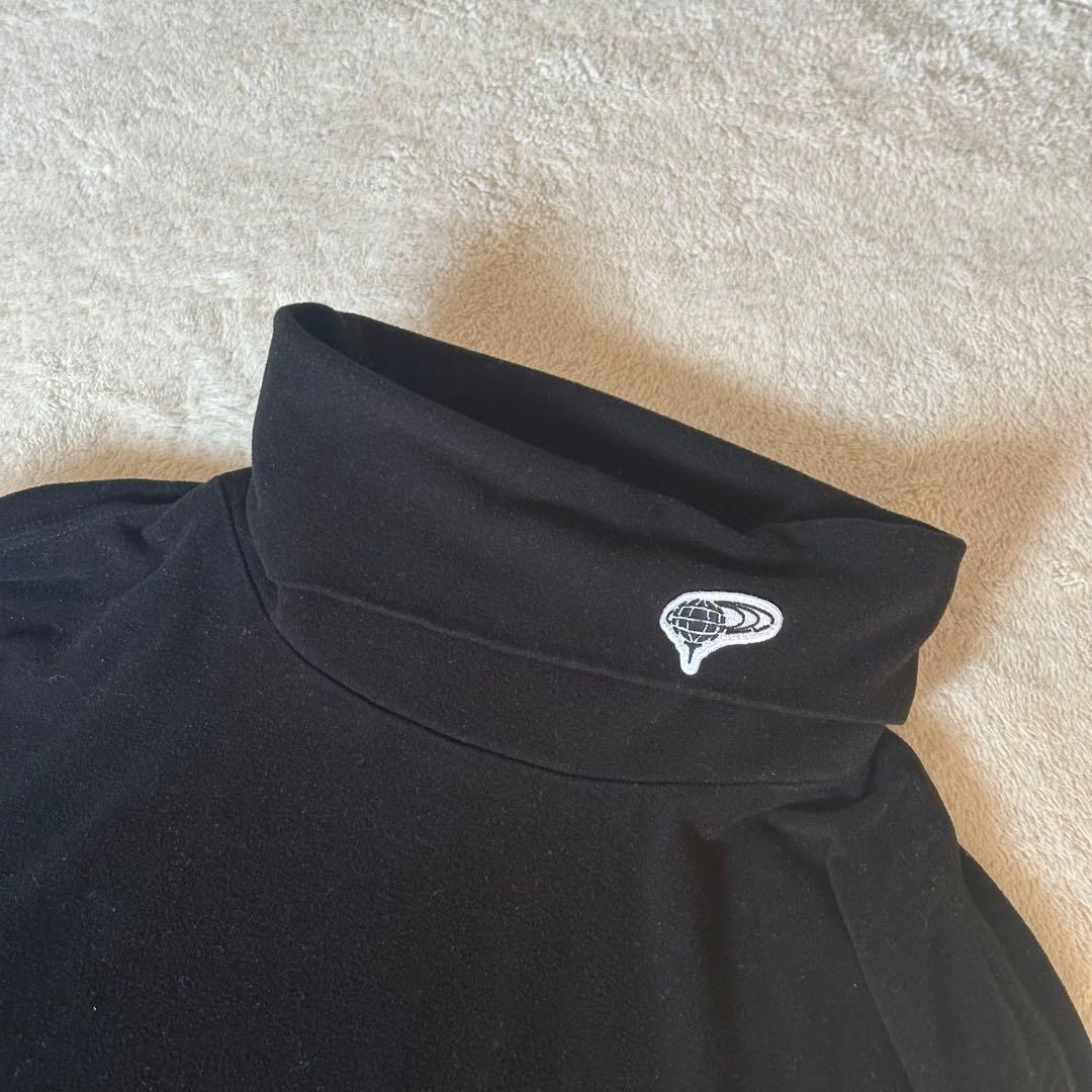 BEAMS GOLF プレミアム ウォーム タートルネック シャツ ブラック L