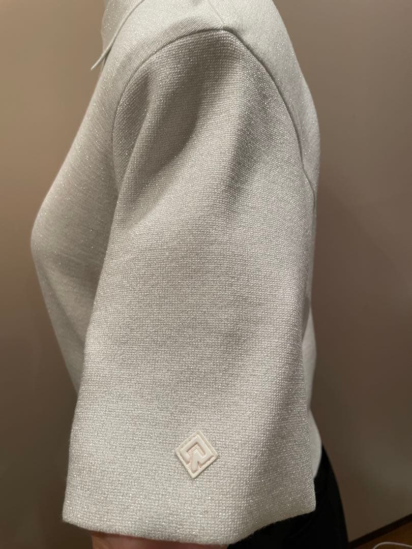 【タグ付き新品】Renoma シルバーラメニット　ポロシャツ 半袖　ゴルフ