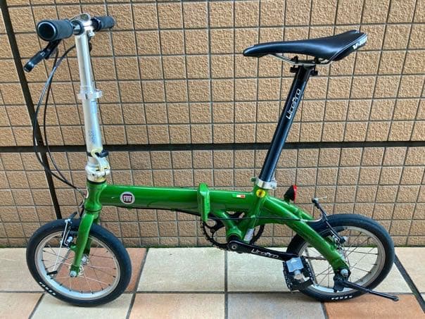 ★FIAT AL-FDB140 折りたたみ 自転車 緑 グリーン★ミニベロ