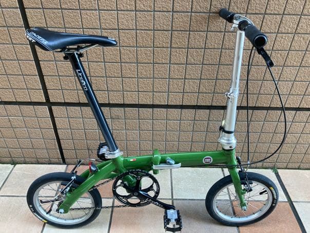 ★FIAT AL-FDB140 折りたたみ 自転車 緑 グリーン★ミニベロ