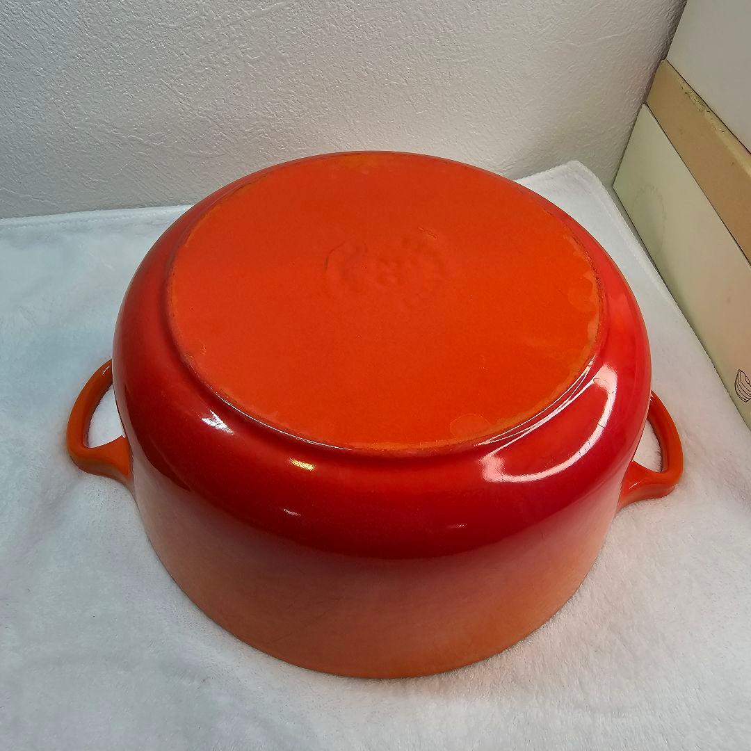 LE CREUSET ル・クルーゼ 両手鍋 20CM オレンジ