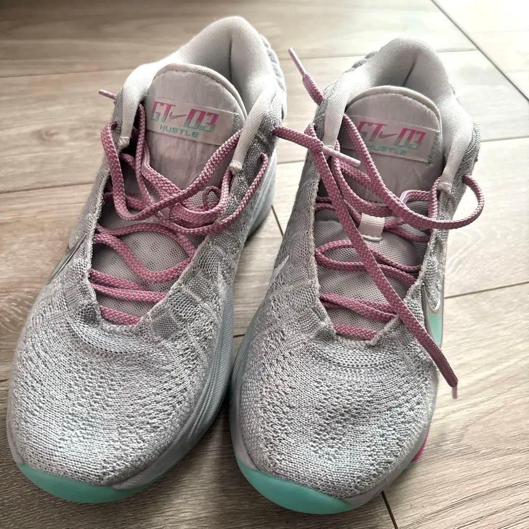 Nike バスケットボールシューズ US10.5 グレー/ピンク