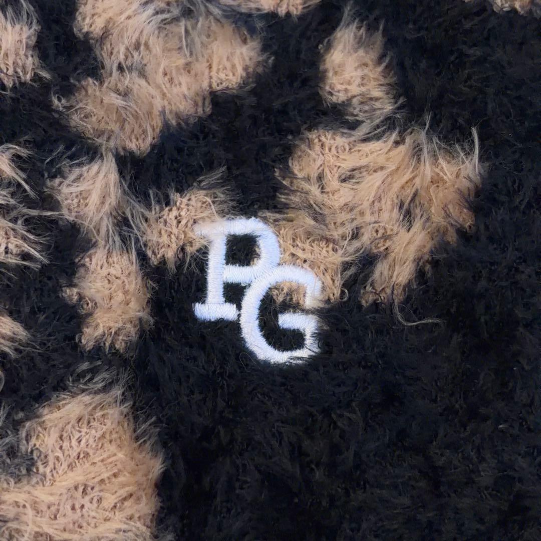 【PEARLY GATES】ゴルフ シャギーニット レオパード柄 ロゴ刺繍 0