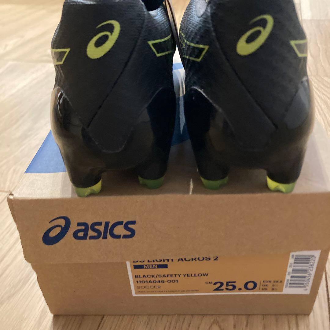 asics LIGHT ACROS 2 25.0cmブラック/セーフティイエロー