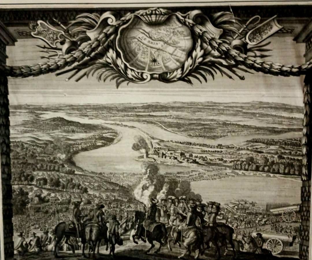 お値下げ　額装品　1673年　J.DOLIVAR 「ライン侵攻の図」稀少　美品