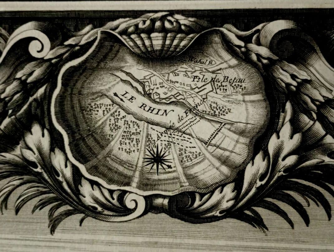 お値下げ　額装品　1673年　J.DOLIVAR 「ライン侵攻の図」稀少　美品