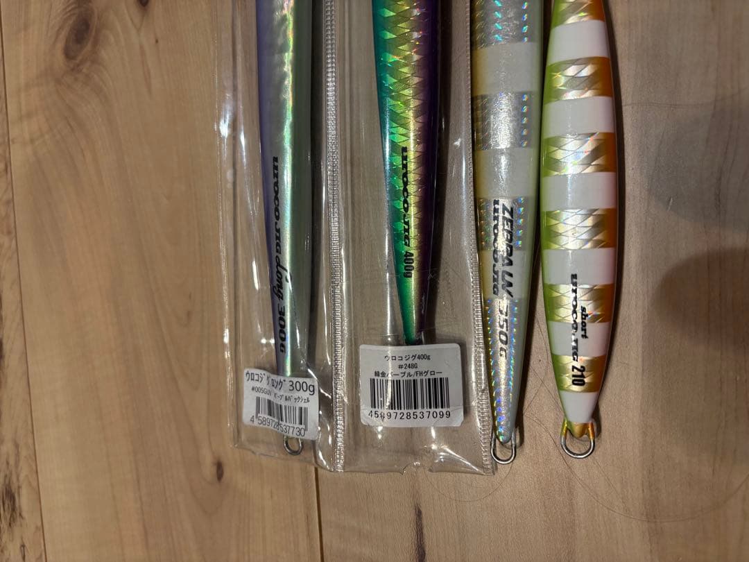 ウロコジグ　4個セット 400g.350g.300g.210g