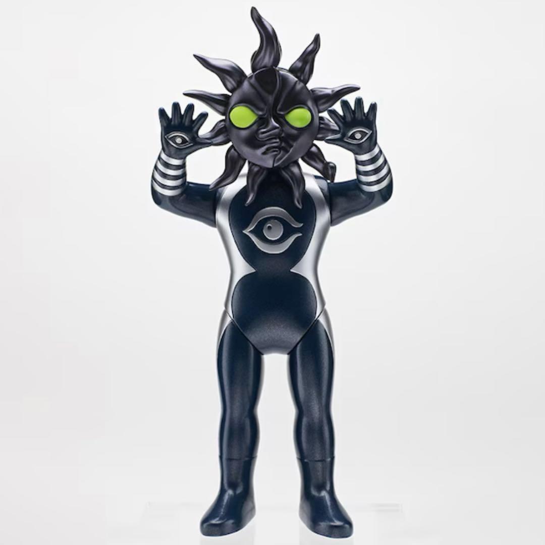 新品未開封 超復刻版 タローマン ソフビ人形 ブラックタローマン