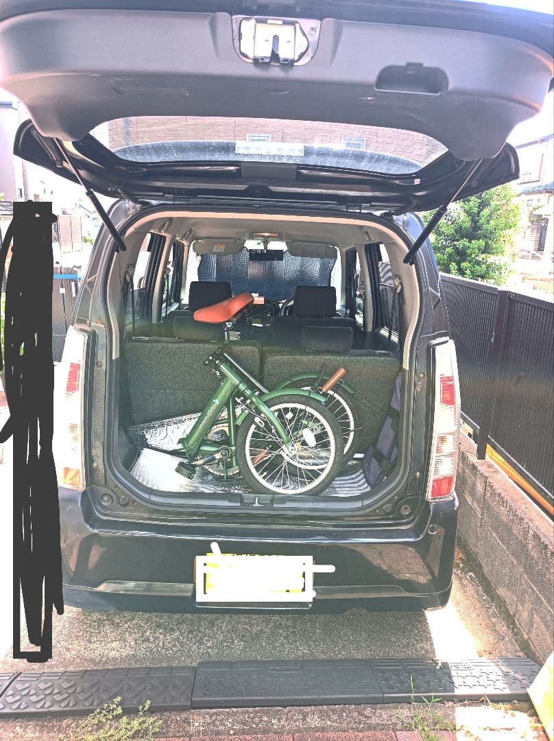 週末値下1回のみ使用直接渡し折りたたたみ自転車アイジュAIJUグリーンEB16