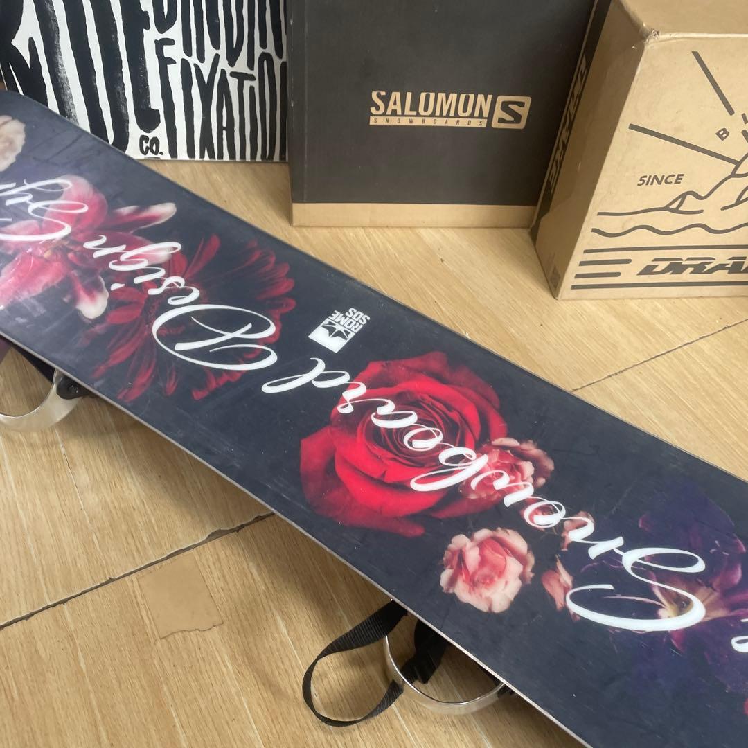 ROME　SDS×STELLA　グラトリ◎　ローム　バイン付スノーボードセット