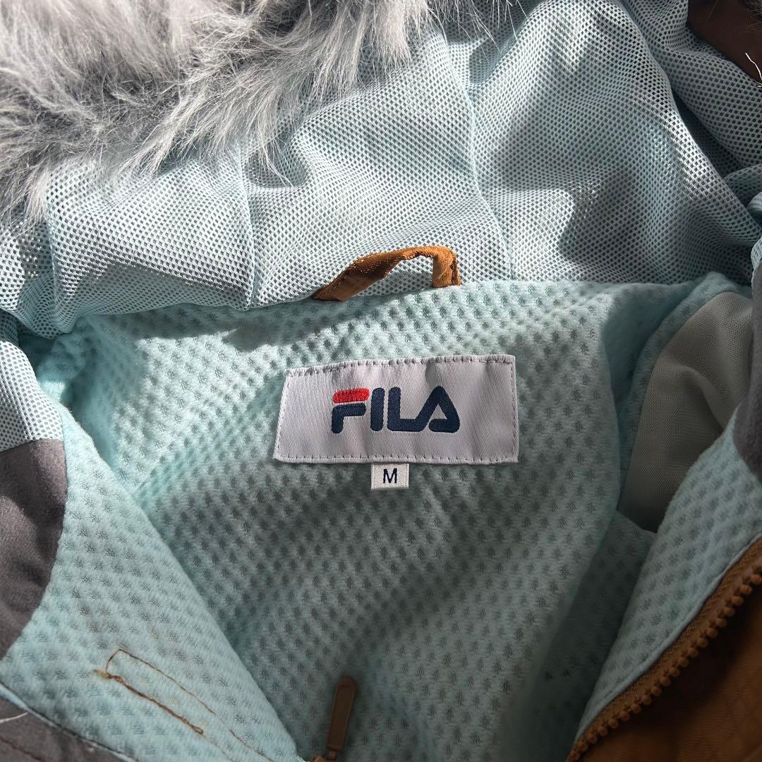 美品FILA ブラウン　スノーボード スキーウェア 上下　M S レディース防寒