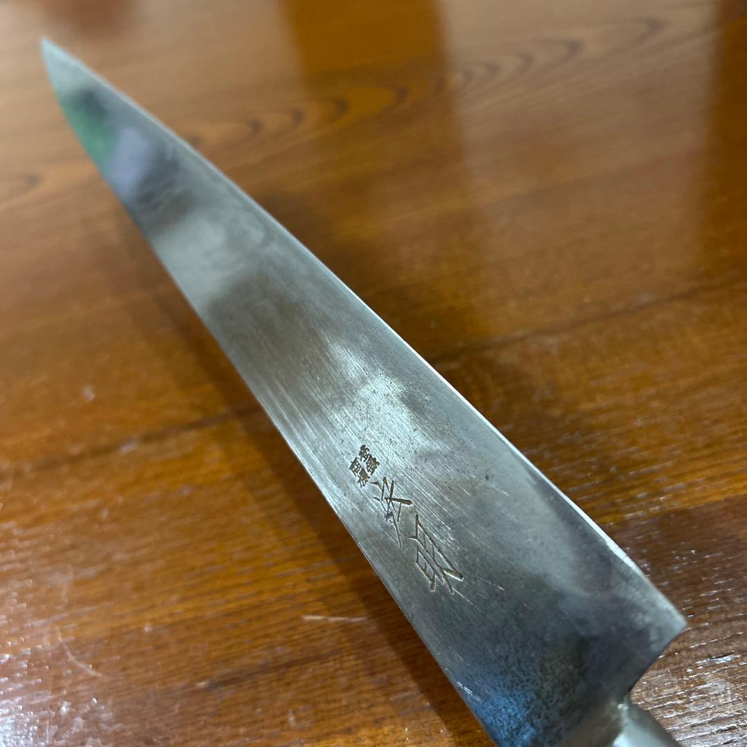 牛刀包丁 宏明作 全長42cm刃28,5cm重約265g厚約2mm ★送料無料