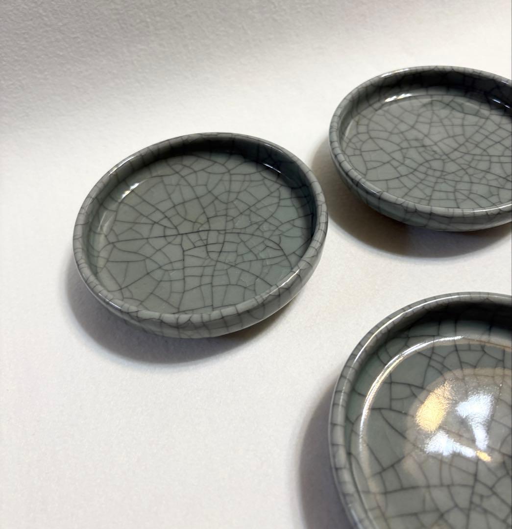 青螺 青磁 小皿 陶芸 貫入青磁 作家物 銘々皿 取皿