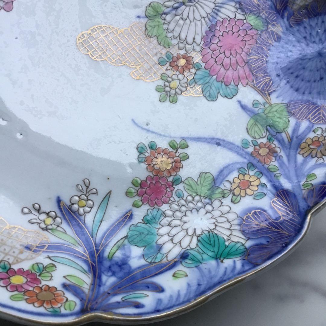 明治期　伊万里　花に蝶文　七寸皿　一客　最後の一客となりました