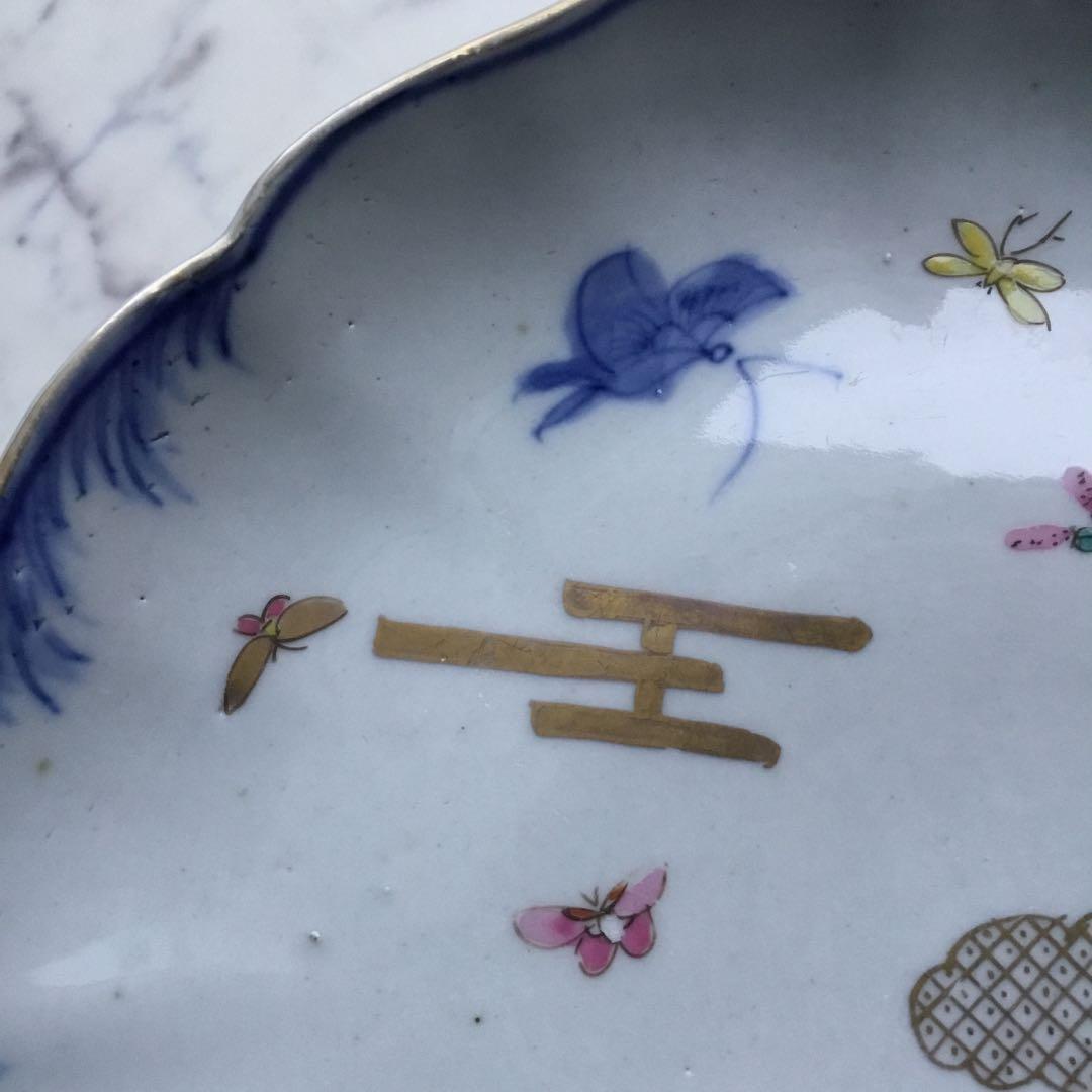 明治期　伊万里　花に蝶文　七寸皿　一客　最後の一客となりました