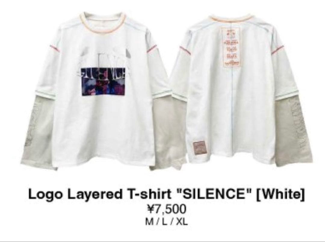 Vaundy Logo Layered T-shirt [White] Lサイズ