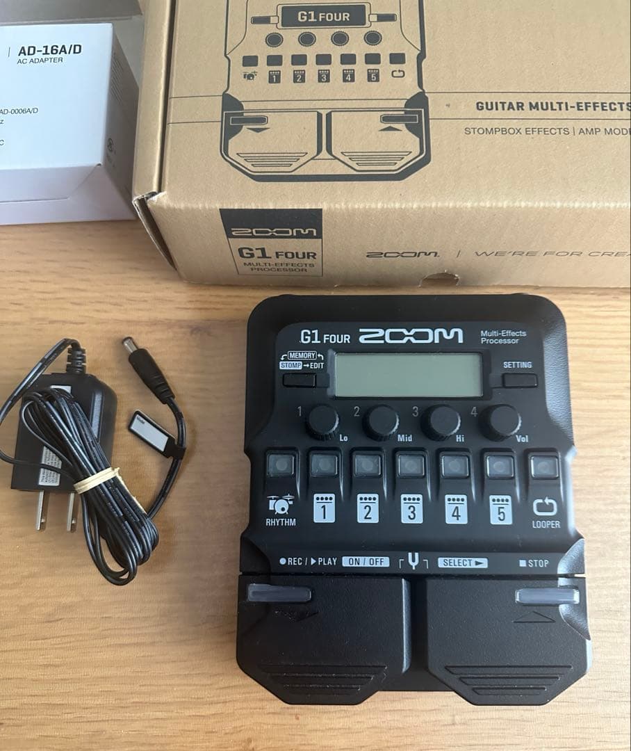 【保証付】ZOOM G1 FOUR 純正ACアダプター付 ほぼ未使用