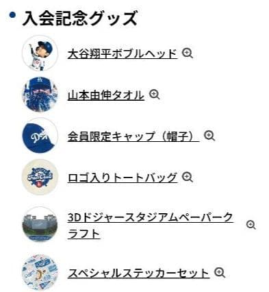 ロサンゼルス・ドジャース ファンクラブグッズ 大谷翔平バッグ フォームフィンガー