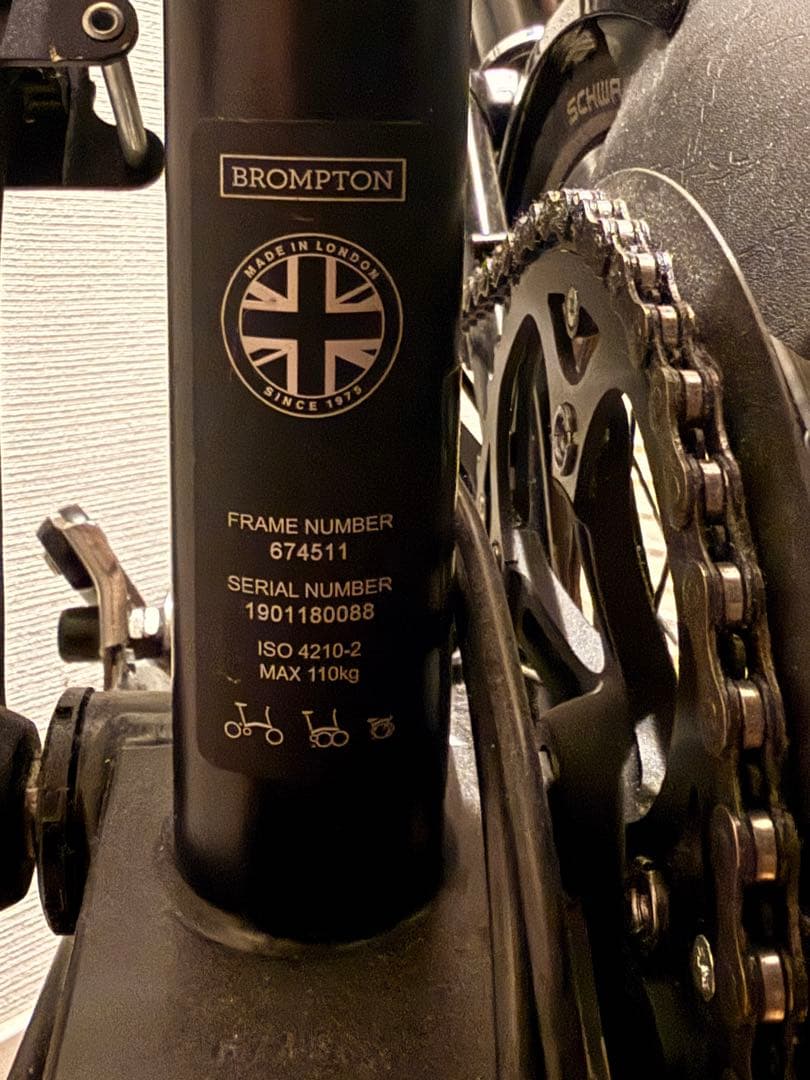 BROMPTON 折りたたみ自転車 オールブラック
