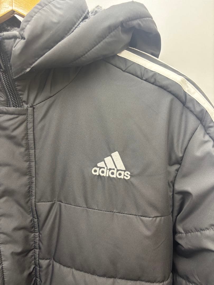 【美品】adidas ベンチコート 160cm 黒