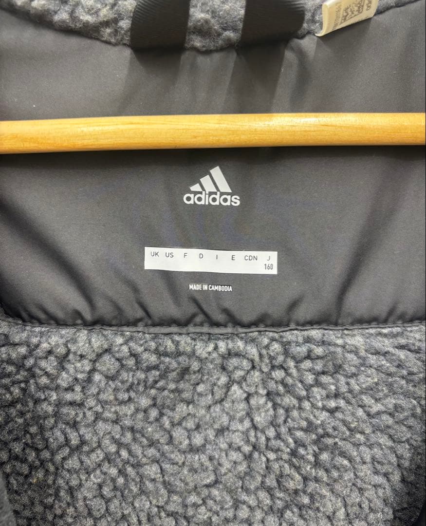 【美品】adidas ベンチコート 160cm 黒