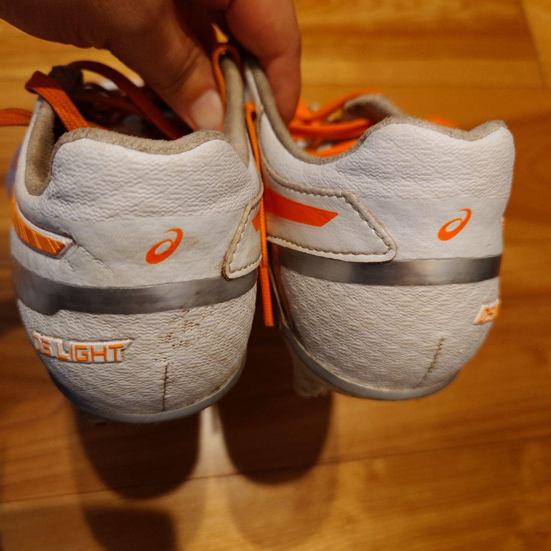 ASICS サッカー スパイク 23.5 DS LIGHT ホワイト/オレンジ