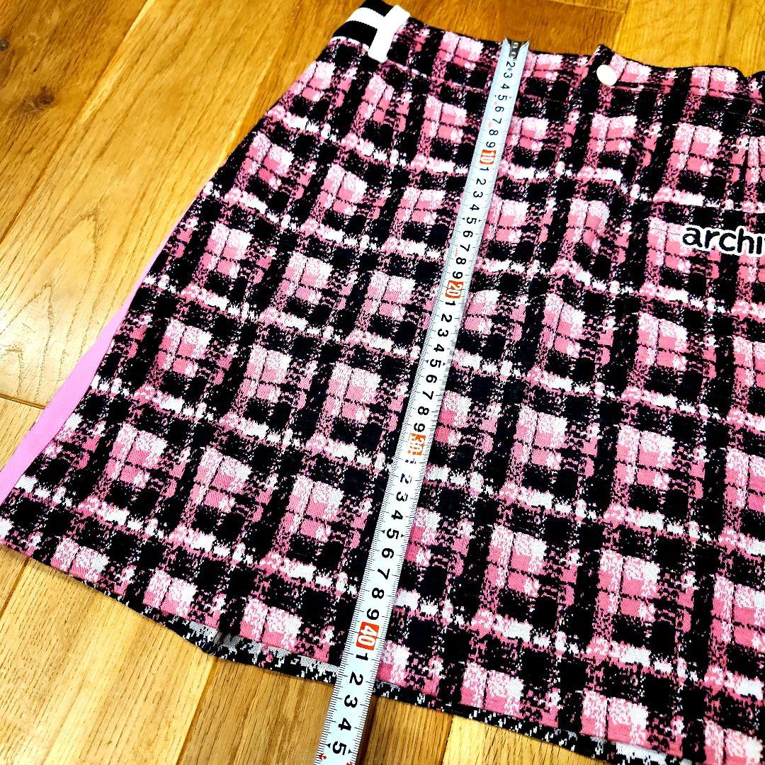 アルチビオ　archivio　スカート　ピンク　ブラック　ホワイト　ゴルフ