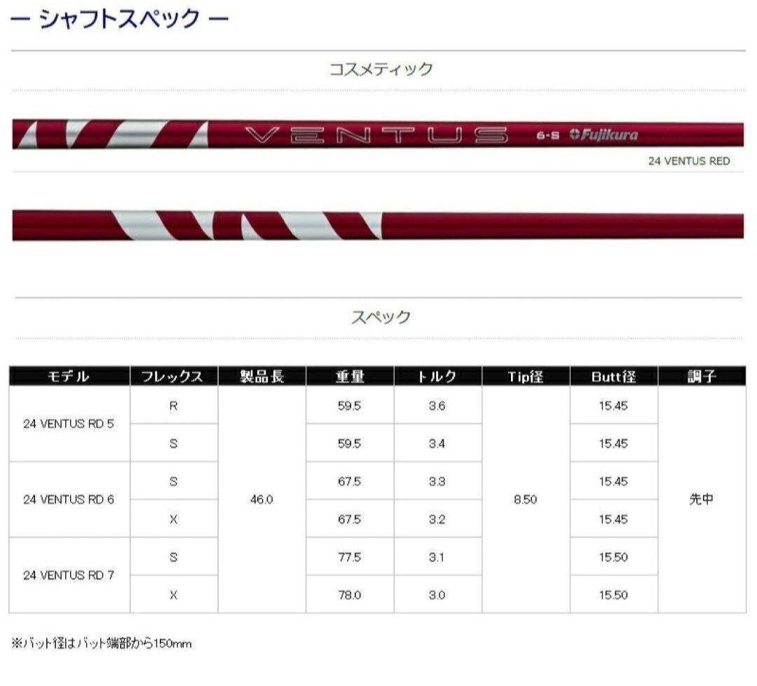 ⑥フジクラ 24ベンタスレッド 7S 最終値下げ！