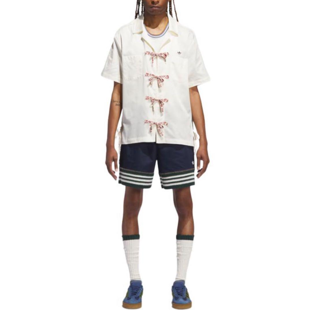 新品2XL ADIDAS X CLOT ボウリングシャツ ホワイトJP1599