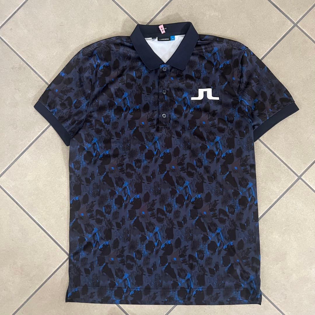 J.LINDEBERG ジェイリンドバーグ　ポロシャツ　レオパード　ヒョウ柄　L