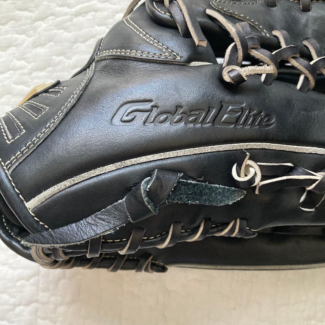 【美品】MIZUNO Global Elite 外野 軟式 野球グローブ 黒