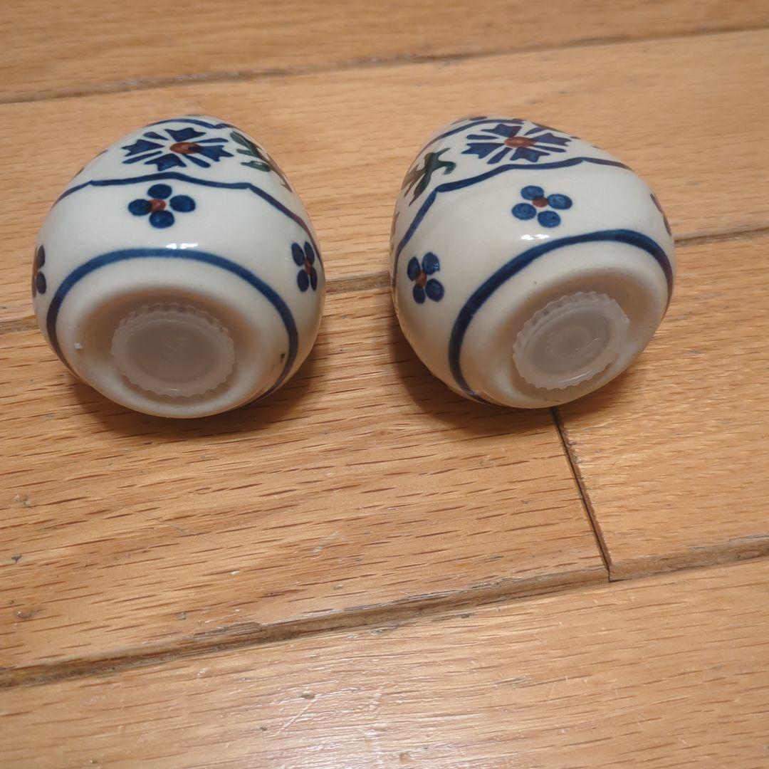スペイン産　陶器製調味料入れ
