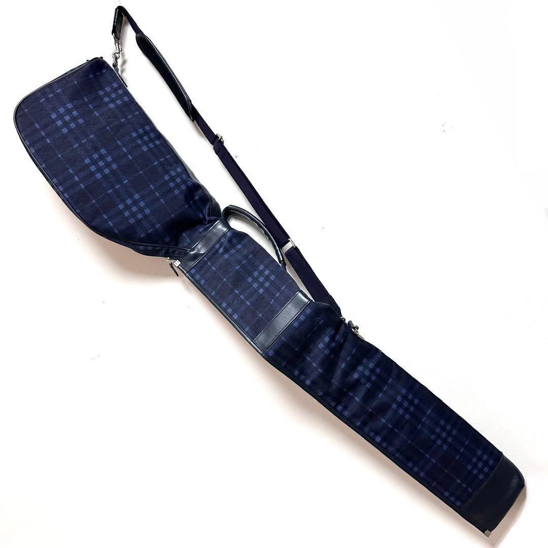 BURBERRY GOLF ノバチェック クラブケース 練習用 ナイロン 紺