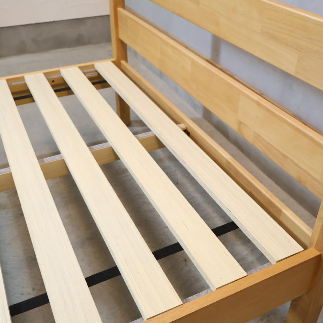 無印良品 MUJI 木製ベッド セミダブルベッドフレーム ラバーウッド材 ベッド
