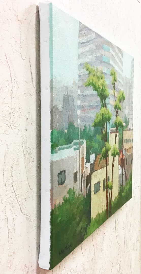 絵画 543 油絵/風景/東京の街景/大崎/御殿山より/F8