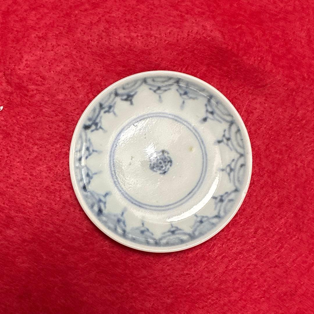 古伊万里　瓔珞文　豆皿　2枚