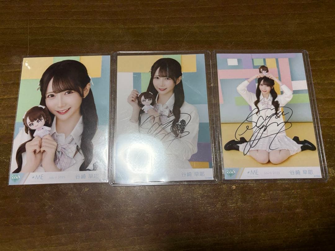 ノイミー 谷崎早耶 ぬいぐるみマスコット 生写真コンプ チュウヒキ直筆