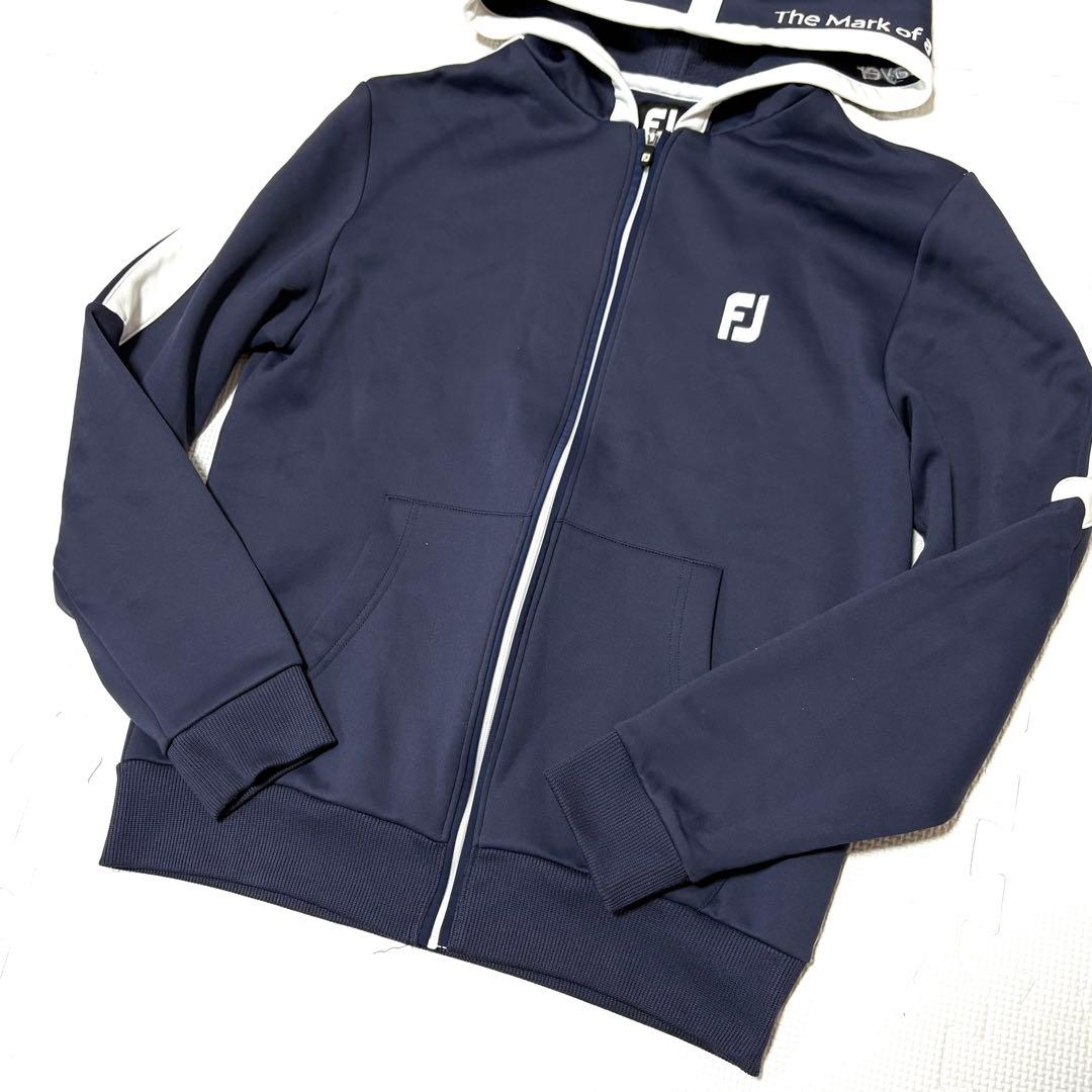 Foot joy✨ストレッチジャージーフリースフーディー　ネイビー　M　ゴルフ